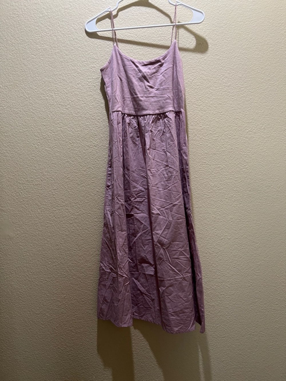 Lilac Spaghetti-Strap Maxi Dress